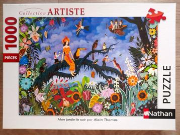 Mon Jardin le Soir, Nathan puzzel, 1000 st. beschikbaar voor biedingen