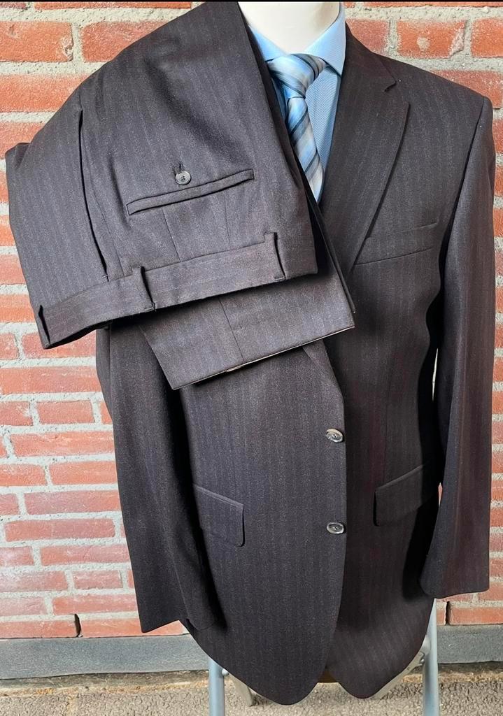 ZGAN Frans Mollenaar pak 98% Virginwol Mt 52, Kleding | Heren, Kostuums en Colberts, Zo goed als nieuw, Maat 52/54 (L), Bruin
