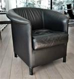 Wittmann fauteuil Aura XL 1742 - 2 stuks - Zwart leder, Huis en Inrichting, Fauteuils, Ophalen, Zo goed als nieuw, 50 tot 75 cm