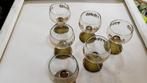6 klassieke Roemer wijnglazen met gouden druivenrank, Ophalen of Verzenden