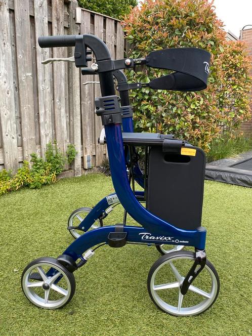 Travixx Deluxe M - Medipoint rollator +tas+rugband Topstaat!, Diversen, Rollators, Zo goed als nieuw, Lichtgewicht, Opvouwbaar