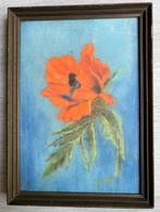 Mooie krijttekening van een klaproos, rond 1920-1930, Antiek en Kunst, Ophalen of Verzenden