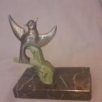 Art Deco beeldje "vogel op marmer", Ophalen of Verzenden