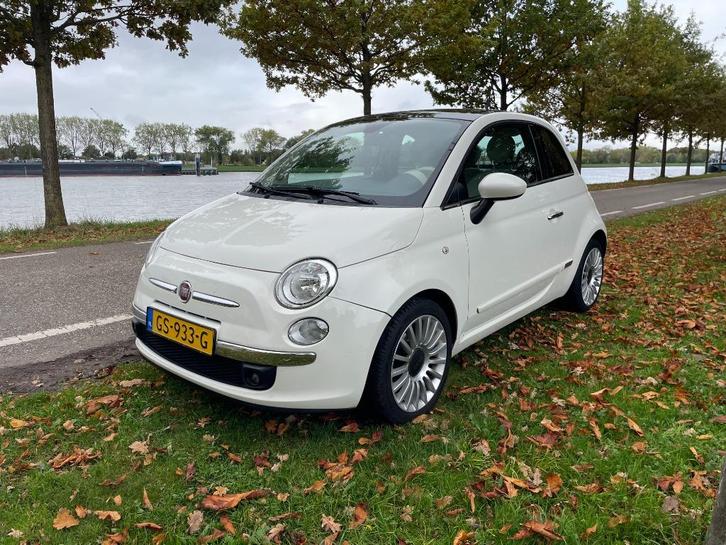 Fiat 500 TwinAir Lounge – 2015 – Wit met panoramadak, Auto's, Fiat, Particulier, ABS, Airbags, Airconditioning, Bluetooth, Boordcomputer