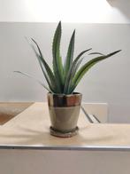 Retro look bloempot 23 cm hoog, Tuin en Terras, Bloempotten, Ophalen, Rond, Aardewerk, Minder dan 40 cm