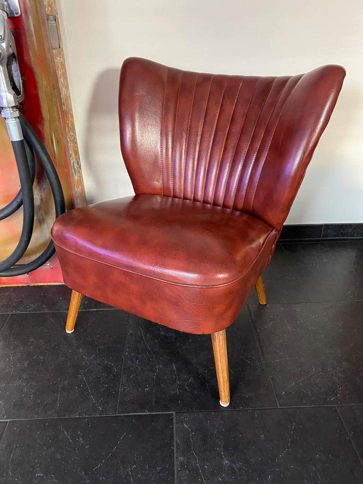 Vintage cocktail stoel/ club fauteuil jaren 50/60, Huis en Inrichting, Fauteuils, Gebruikt, 50 tot 75 cm, Ophalen