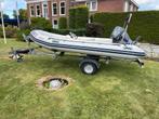 Compleet RIB Valiant 380 + Yamaha 20pk 4-takt+ Kalf Trailer, Watersport en Boten, Rubberboten, Gebruikt, Benzine, Minder dan 70 pk