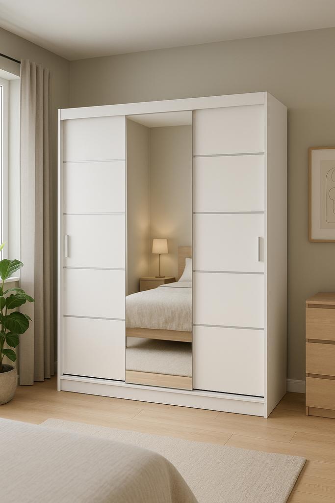 Nieuwe Kledingkast met Schuifdeuren, Huis en Inrichting, Kasten | Kledingkasten, Nieuw, 200 cm of meer, 150 tot 200 cm, 50 tot 75 cm