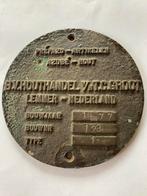 Plaquette Houthandel v/h T.C. Groot Lemmer Frl Azobe hout, Antiek en Kunst, Antiek | Koper en Brons, Ophalen of Verzenden, Brons