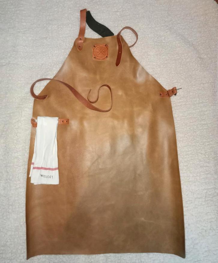 Witloft BBQ schort van Buffelleer, Tuin en Terras, Barbecue-accessoires, Nieuw, Ophalen