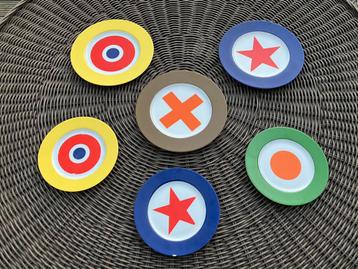 6  porceleinen borden - JC de Castelbajac beschikbaar voor biedingen