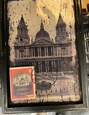 Ingelijste Prints Stadsgezichten Londen & Parijs beschikbaar voor biedingen