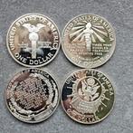4 x proof dollar zilver, Postzegels en Munten, Munten | Amerika, Ophalen of Verzenden, Noord-Amerika, Zilver