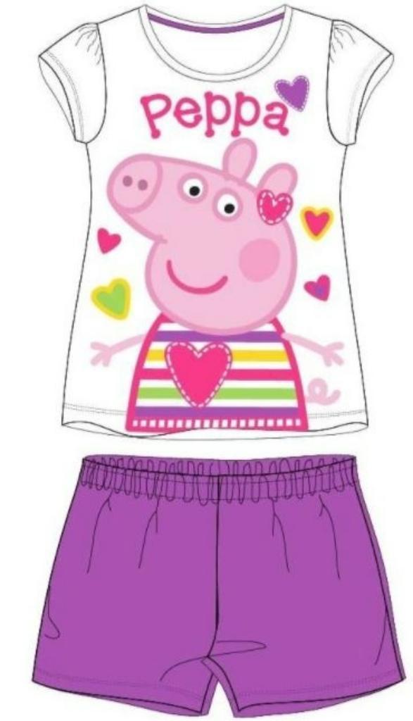 Peppa Pig Shortama Paars - Maat 110 - 116 - 122, Kinderen en Baby's, Kinderkleding | Maat 116, Nieuw, Meisje, Nacht- of Onderkleding