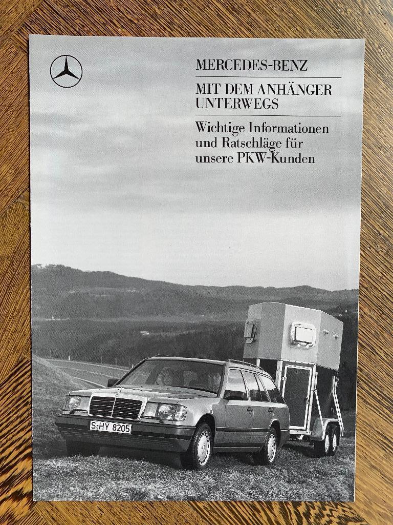Folder brochure Mercedes-Benz trekhaak / aanhanger 1988, Zo goed als nieuw, Mercedes-Benz, Mercedes, Ophalen of Verzenden