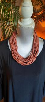 Vintage etnische berber ketting,multistrand, koraalrood., Ophalen of Verzenden, Zo goed als nieuw