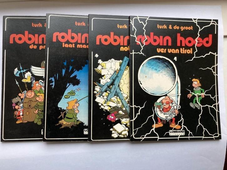delen 1 t/m 4 Robin Hoed - Turk & de Groot Lombard  1979, Boeken, Stripboeken, Zo goed als nieuw, Meerdere stripboeken, Verzenden