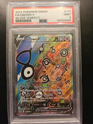 Unown V 177/195 PSA 9 beschikbaar voor biedingen