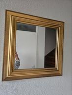 Spiegel in gouden lijst, Ophalen, Gebruikt, Vierkant, Minder dan 100 cm
