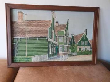 Schilderij Zaanse Schans Kalverringdijk 7, 9, 11 beschikbaar voor biedingen