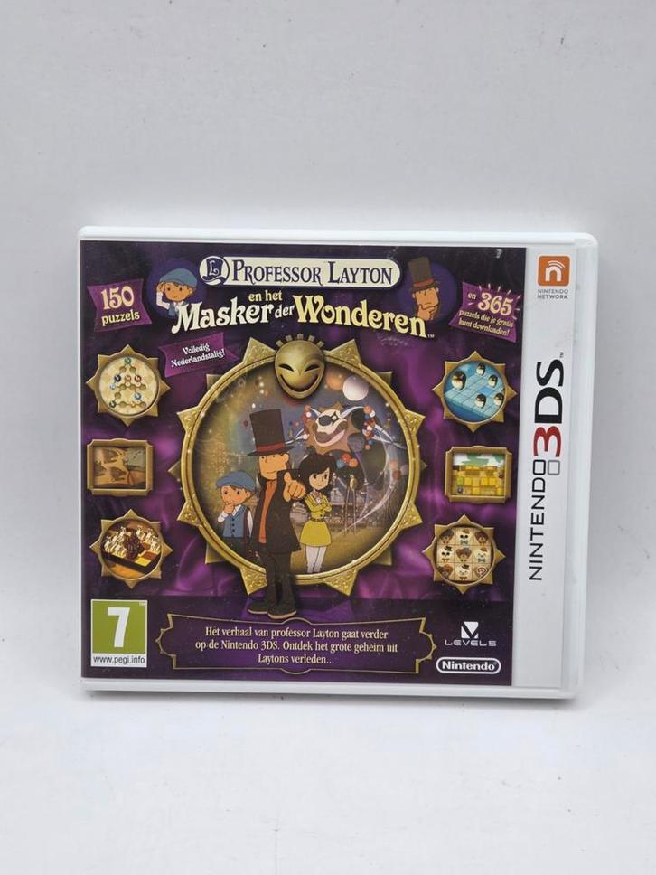 Professor Layton en het Masker der Wonderen - 3DS, Spelcomputers en Games, Games | Nintendo 2DS en 3DS, Zo goed als nieuw, Avontuur en Actie