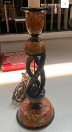 Prachtige vintage Kashmiri tafellamp, van papier-maché., Huis en Inrichting, Ophalen of Verzenden