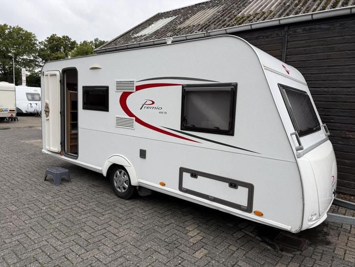 Bürstner PREMIO 495 TK STAPELBED 5/6 PERS MOVER TEN, Caravans en Kamperen, Caravans, Bedrijf, tot en met 5, 750 - 1000 kg, Treinzit