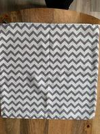 4 kussen hoezen 50 x 50 cm met rits wit met grijs, Ophalen of Verzenden, Gebruikt, Grijs, Vierkant