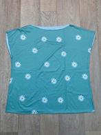 Shirt maat 40 aqua blauw / wit bloem, Maat 38/40 (M), Blauw, Ophalen of Verzenden, Zo goed als nieuw