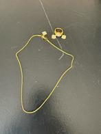 Gouden Sieradenset met Strass, Nieuw, Ophalen of Verzenden, 17 tot 18, Dame