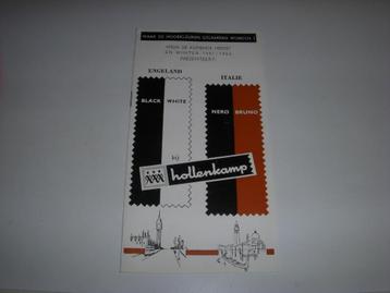 Mooie folder Hollenkamp herenmode herfst/winter 1961/1962 beschikbaar voor biedingen