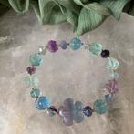 Fluoriet bloem geluk beschermt focus intuïtie magie power, Sieraden, Tassen en Uiterlijk, Armbanden, Ophalen of Verzenden, Nieuw