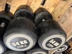 2 x 54 kg rubberen dumbbells dumbbell set gewichten, Ophalen, Dumbbell, Gebruikt, Dumbbells