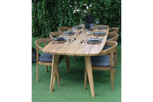Nieuw uit voorraad | Fonteyn Tuinset Sanjo-Rixos, Tuin en Terras, Tuinsets en Loungesets, Nieuw, Tuinset, Hout, 6 zitplaatsen