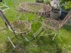 Brocante franse TUINSET smeedijzer., Ophalen of Verzenden, Zo goed als nieuw, Overige materialen