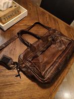 Bruine leren tas Cowboys Bag grote model, Overige merken, Gebruikt, Bruin, Ophalen of Verzenden