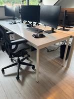 Bureau wit 159,5 x 120 x H74 cm, Ophalen, Gebruikt, Bureau