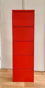 Hioshop Pisa schoenenkast rood metaal – 5 vakken, Ophalen, Nieuw, Industrieel, Modern, Minimalistisch