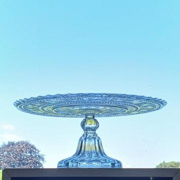 Taartschaal Persglas Art Deco beschikbaar voor biedingen