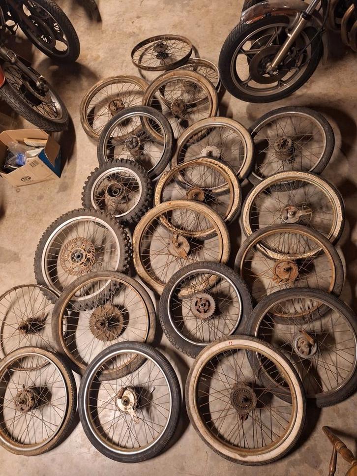 Oldtimer brommer bromfiets wielen velgen sparta batavus, Fietsen en Brommers, Brommeronderdelen | Algemeen, Gebruikt, Overige typen