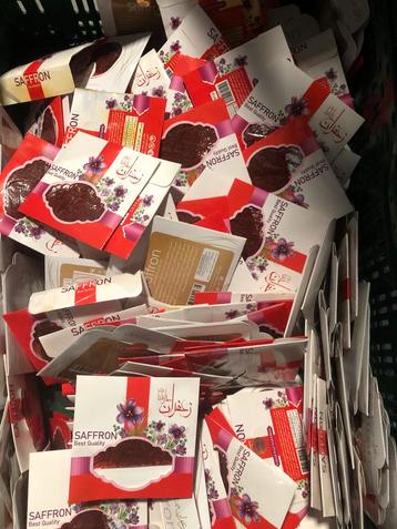 Partij Saffraan - Safforn - 4 gram - 235 pakjes beschikbaar voor biedingen