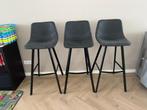 3 Zo Goed Als Nieuwe Barstoelen, Huis en Inrichting, Barkrukken, Ophalen, 60 tot 90 cm, Zo goed als nieuw, Metaal