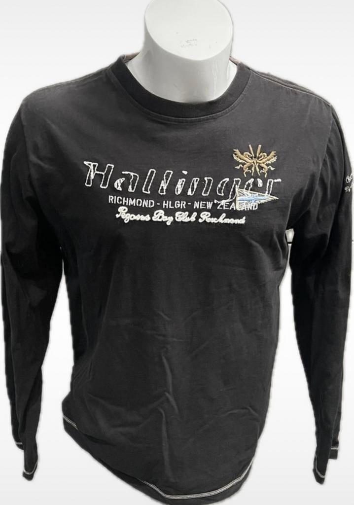 Shirt van Hallinger - Maat : L, Kleding | Heren, T-shirts, Verzenden, Zo goed als nieuw, Maat 52/54 (L), Zwart