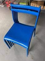 4 blauwe IKEA Geneson Stoelen - Zithoogte 42cm, Huis en Inrichting, Stoelen, Blauw, Ophalen of Verzenden, Zo goed als nieuw, Vier