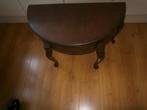 Halfrond tafeltje met Queen Ann pootjes, Ophalen, Gebruikt, 50 tot 100 cm, Eikenhout