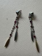 Gouden Uniek handgemaakt, door goudsmet oorbellen, Ophalen of Verzenden, Nieuw, Goud, Met edelsteen