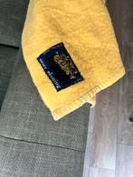 Knalgele vintage wollen deken, Ophalen of Verzenden, Gebruikt