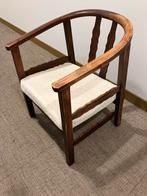 Vintage chair antieke houten mid century art deco stoel hout, Ophalen of Verzenden