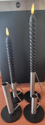 4 Deense "Andersen Furniture" kandelaars, Verzenden, Grijs, Zo goed als nieuw, Metaal