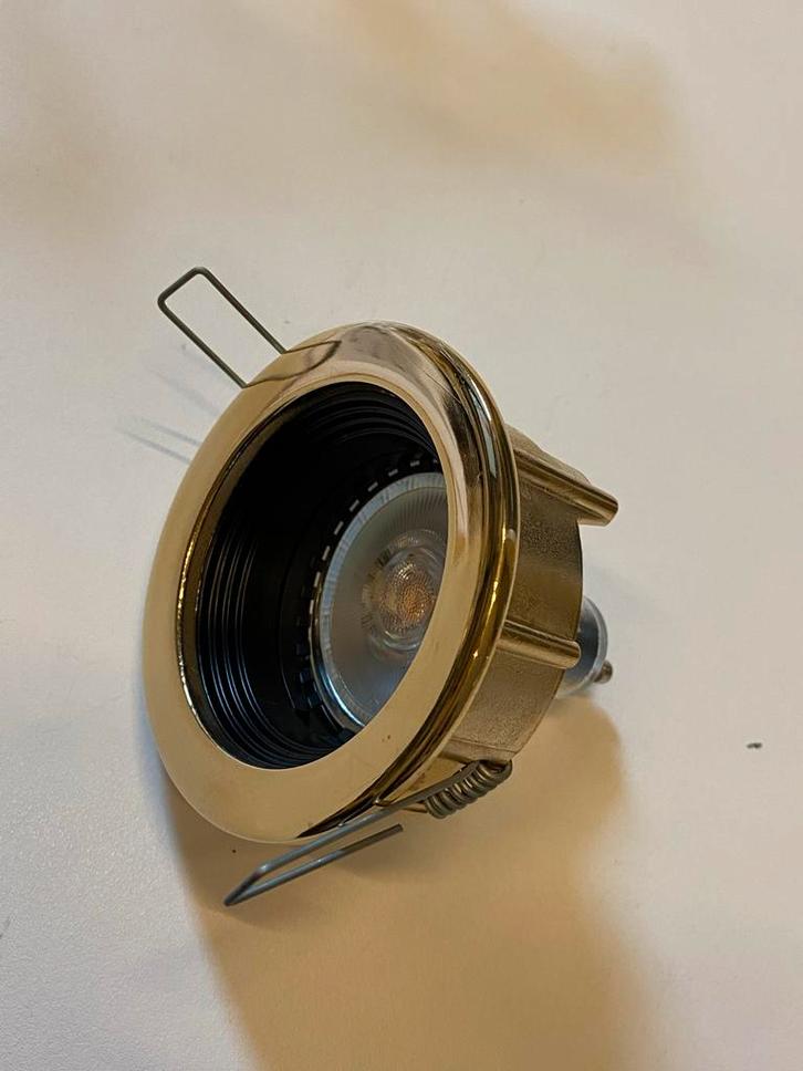 50 Gouden Inbouwspots GU10 LED, Huis en Inrichting, Lampen | Spots, Nieuw, Ophalen